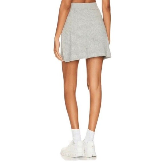 WeWoreWhat Cable Knit Mini Skirt in Light Heather Grey NWT - Picture 2 of 3